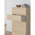 thumbnail image 3 of Signature Design by Ashley Onita 5-Drawer Chest in Natural Brown Wood Finish, Modern Bedroom Storage Dresser, 3 of 9