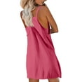thumbnail image 4 of vestido de tenis para mujer vestido de entrenamiento con pantalones cortos sin mangas tirantes finos vestidos deportivos de golf sandía rojo / m, 4 of 6