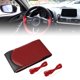 thumbnail image 2 of Funda universal para volante de coche, de cuero, de microfibra, de 38cm de diámetro, color negro y rojo, con aguja e hilo, paquete de 3, 2 of 7