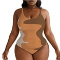 thumbnail image 2 of Plus Size Women's Floral Print One-Piece Swimsuit with Matching Bikini Top and Swim Trunks, 2 of 4