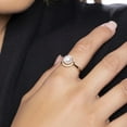 thumbnail image 2 of ThejewelryHut Fancy Designer Vintage Inspired Halo Style Freshwater Pearl and Diamonds Ring, 2 of 3