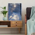 thumbnail image 5 of Qisvanset Framed Canvas Wall Art, 12x16 Inch Snowy Forest Winter Nature Rustic Home Decor, 5 of 5