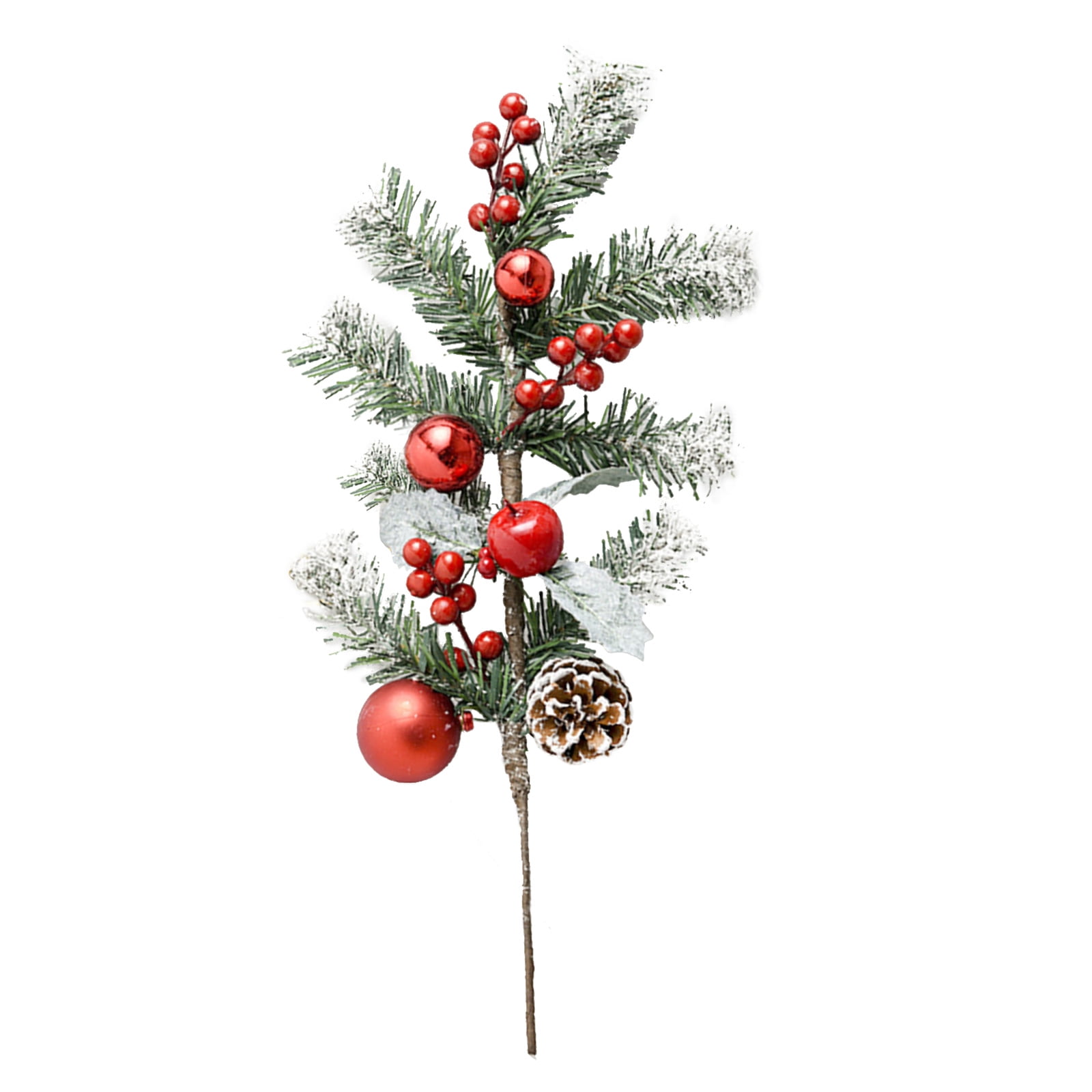 Festive Red Roses Berry Pine Cones Hanging & Table Xmas Christmas Decorations 