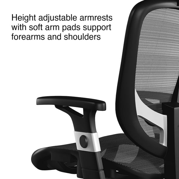 Union Scale Flexfit Hyken Charcoal Gray Office Task Chair with Swivel Base Adjustable Arms and Mesh Back 59464V CC Walmart Business Supplies