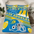 thumbnail image 2 of Erosebridal Football Bed Sheets Set Queen Size Los Angeles Sheet Set American Football Gifts for Football Fans Women Men Football City Sheets with Deep Pocket Fitted Sheet, 2 of 5