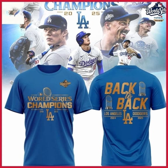 Dodgers 2024-2025 Back To Back Champions Shirt