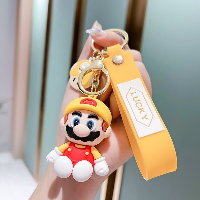 Nuevo Llavero De La Serie Super Mary Mario Bros Luigi Toad Yoshi Bowser Figura De Acción Modelo De PVC Decoraciones De Dibujos Animados Muñeca Colgante Juguetes Gao Jiahui unisex