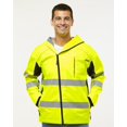 thumbnail image 5 of Kishigo Windbreaker, 100% Polyester, Class 3 R, Lime, 3XL WB102-3X, 5 of 5