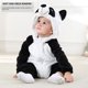 thumbnail image 2 of 1 adorable mono de invierno de una pieza con forma de panda para bebé de franela, 2 of 6