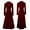 Wine, variant on Winter Jackets for Women Women's Fashion Autumn And Winter Solid Color Long Sleeve Mid-Length Swing Windbreaker Jacket