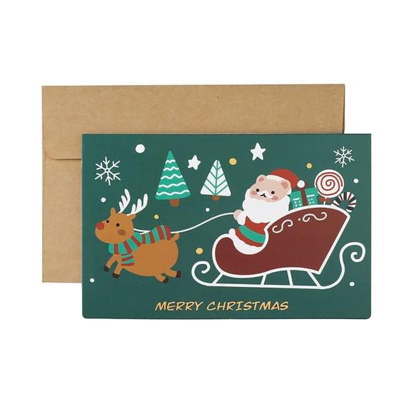 Ramiter Bunny Carte de Vœux de Noël Créative Mignonne Dessin Animé Carte de Bénédiction de Noël