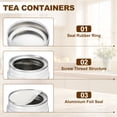 thumbnail image 3 of Uxcell 2Pcs Contenedores de Té Redondos, 4" x 4" Contenedores de Té Metálicos Herméticos para Té Suelto, Granos de Café, Especias - Almacenamiento Duradero, Compacto y Elegante (Blanco), 3 of 7