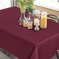 thumbnail image 3 of PiccoCasa Tablecloth Dining Table Cover Protector Indoor Burgundy 55 x 63 Inch, 3 of 8
