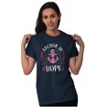 thumbnail image 5 of Breast Cancer Ribbon Anchor in Hope Women's Graphic T Shirt Tees Brisco Brands L, 5 of 5