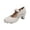 a-12White4, variant on Womens Solid Color Bow Decor Mary Jane Block Heel Pumps For Office Work Formal Parties Daily Casual Outings Versatile Shoes