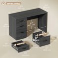 thumbnail image 3 of HOMCOM Computer Desk with 3 Drawers, 47" Home Office Desk, Black, 3 of 10