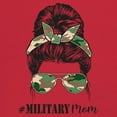 thumbnail image 3 of Military Mom Sweatshirt Proud Mom Life Messy Bun Sunglasses Mother's Day Mama Mommy Active Duty Veteran Vet Crewneck, 3 of 7