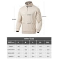 thumbnail image 6 of Men's Quarter Zip Pullover Casual Lightweight Sweatshirt with Long Sleeve Khaki, 6 of 6