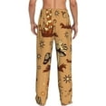 thumbnail image 3 of Daiia Brown Mushrooms Men's Sleep Pant with Pockets and Drawstring,Pajama Pants-XX-Large, 3 of 9