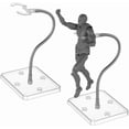 thumbnail image 1 of 2 Sets Action Figure Display Stands with Adjustable Snake Bones 3.66x2.87x9.84inch Clear Plastic Minifigures Display Stands with Rectangle Base for HG RG SHF Action Figures Models, 1 of 9