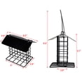 thumbnail image 4 of Durable Roof Top Bird Parrot Suet Reusable Feeder for Outside Garden Yard Patio Hanging Metal Suet Cake Holder Squirrel Proof Weatherproof for Wild Hummingbird Woodpecker Single Suet Cage, 4 of 12