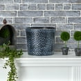 thumbnail image 3 of Nearly Natural 11.5in. Embossed Tin Bucket with Pebble Pattern, Gray, 3 of 3