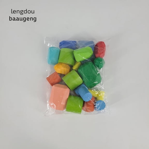 lengdoubaaugeng Toy Construction Blocks, Colorful Wood Blocks