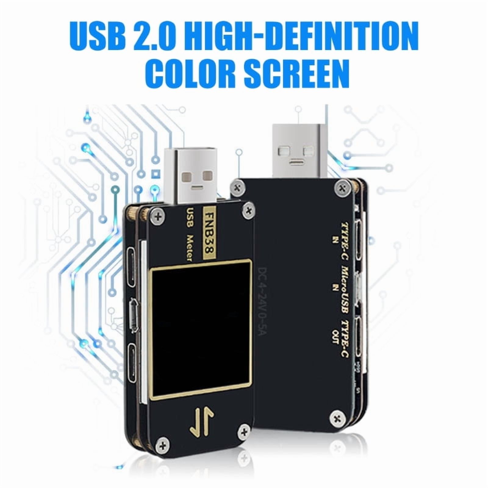 FNB38 USB Tester Voltmeter Ammeter QC4+ PD3.1 28V 3.0 2.0 PPS Fast Charging