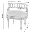 thumbnail image 2 of Beaumont Lane Traditional Antique Cherry Upholstered Vanity Seat, 2 of 8
