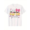 thumbnail image 1 of [Funny Back to School T-Shirt] Funny Cotton Blend Back to School Hello Fifth Grade Teacher Coquette Pencil Bow T-Shirt for 4-13Y Boy Girl Teen, 1 of 6