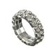 thumbnail image 1 of Anillo de Promesa de Boda de Compromiso Sonducket Diamantes Deslumbrantes Cristal Elástico Plata 2 Filas, 1 of 6