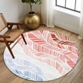 thumbnail image 2 of Round Rug 5Ft Washable Non-Slip, Ombre Orange Blue Circle Area Rugs for Living Room Bedroom, Summer Coastal Ocean Sea Beach Wave Indoor Floor Mats Carpet Runner for Home Decor Aesthetic, 2 of 8