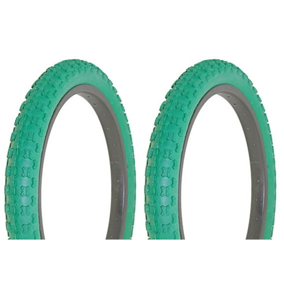 Tire set. 2 Tires. Two Tires Duro 18" x 2.125" Green/Green Side Wall HF-143G.