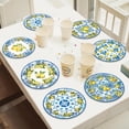 thumbnail image 6 of 60PCS Lemon Party Paper Plates Lemon Theme Decorations Summer 7In Blue Tiles Yellow Fruit Dessert Plates Disposable Tableware Dinnerware Set for kids Baby Shower Birthday Mediterranean Party Supplies, 6 of 7