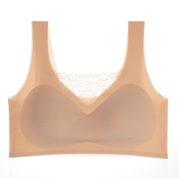 Viikei Bras for Women Sports Bras Wirefree Fashion Plus Size Elastic Comfort Lace Vest Lingerie