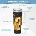 thumbnail image 5 of Sikiie Happy New Year 2025 Insulated Stainless Water Bottle Lid Travel Mug Cup Insulated Tumblers Cup 40oz Ice Bully With Handle, 5 of 8