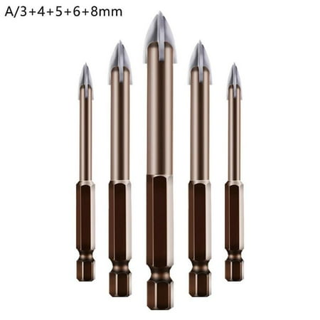 

Drill Bit W/ 4 Cutting Edge Point Spear Head Carbide Cutter For Ceramics Granite Tiles Stone Wood Plastic concrete Hole Drill