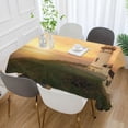 thumbnail image 5 of GZHJMY Lighthouse Square Tablecloth, Waterproof Stain Wrinkle Resistant Washable Polyester Table Cover for Picnic Dinner Holiday Kitchen Party Decor, 60 x 60 in Home Decor, 5 of 7