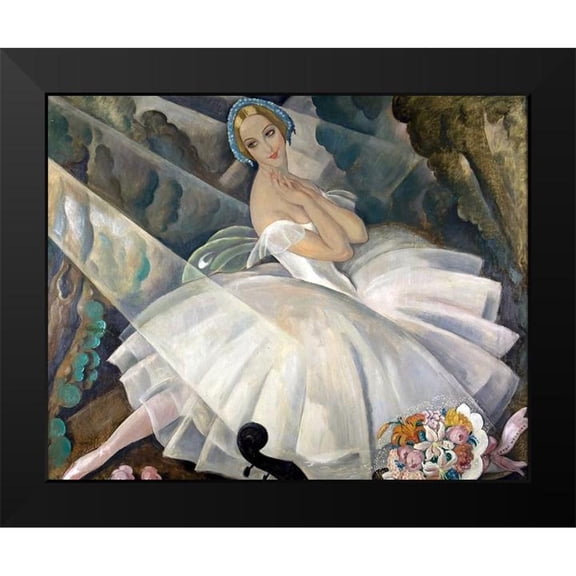 Wegener, Gerda 14x12 Black Modern Framed Museum Art Print Titled - The Ballerina Ulla Poulsen in the Ballet Chopiniana