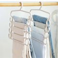 thumbnail image 5 of Pants Rack Multifunctional Household Saving Space Multi Layer Trousers Hanger Pants Closet Color Clothes Peg 5 Layers A, 5 of 5