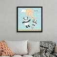 thumbnail image 3 of Kids Nursery Art Pastel Muted "Rainbow Panda" White Float Frame Canvas Art - 30x30, 3 of 5