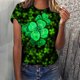 thumbnail image 2 of Tops a la moda para mujer, divertidas camisetas blancas holgadas informales con estampado del Día de San Patricio, camiseta con estampado de blusa Pompotops hfajkhk127420, 2 of 9