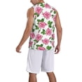 thumbnail image 2 of Honeii Rose Flowers print basktball shirt for men and women, Unisex basketball jersey for Theme party-XX-Large, 2 of 6