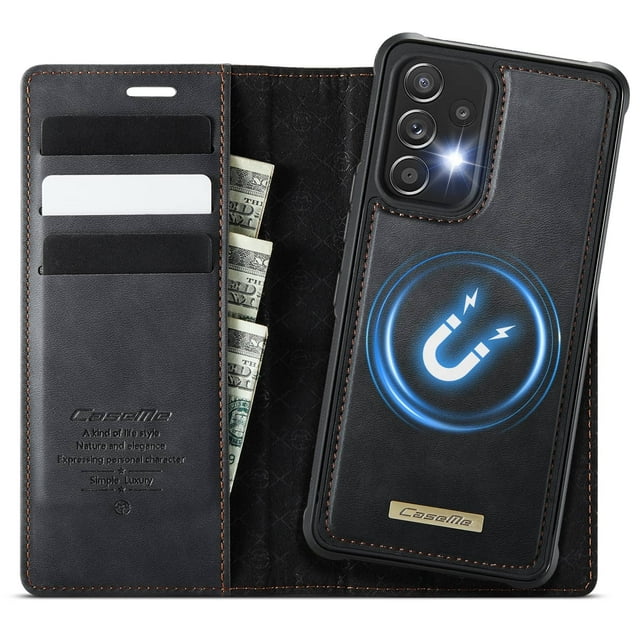 Funda Billetera Desmontable Magnética 2 en 1 para Samsung Galaxy A53 5G con Tarjetero para Mujer y Hombre,Cuero PU Retro 【Bloqueo RFID】 Funda con soporte a prueba de golpes