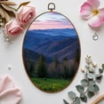 thumbnail image 7 of Canvas Wall Art Scenic Blue Ridge Parkway Appalachians Smoky Mountains Spring Modern Oval Framed Canvas Prints Vintage Wall Hanging Decor for Home Decorations 8.6"x11.4", 7 of 7