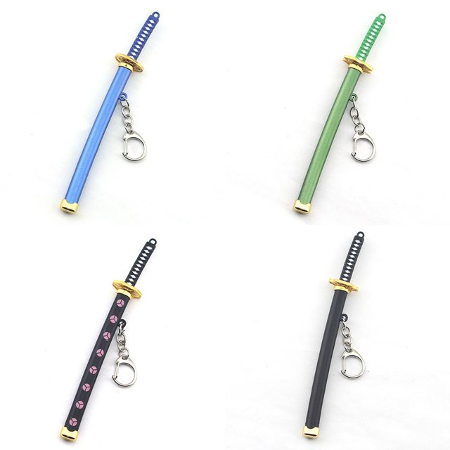 Mini Juego De Llavero De Espada De Anime Clásico Modelo De Espada De Aleación Colgante Personaje De Dibujos Animados Fantasma Cortador Llaveros Juguete De Cosplay 4 Uds Yuarrent OD013781-00