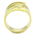thumbnail image 3 of IP Gold(Ion Plating) Stainless Steel Ring with No Stone for Women No Stone Stone Color Style TK3717 Size 10, 3 of 6