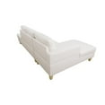 thumbnail image 6 of Starhome L Shaped White Faux Leather 2-Piece Couch Living Room Sofa Set, 6 of 13