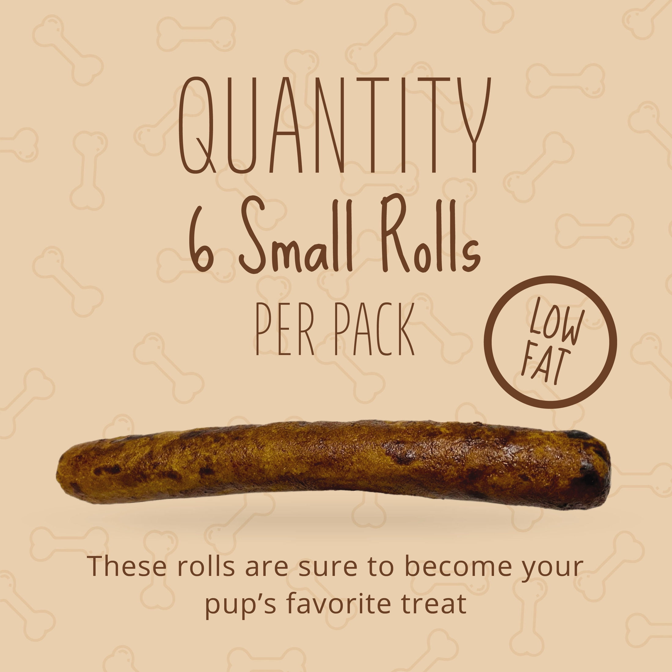 Better Belly Small Rolls Chew with Real Chicken & Peanut Butter, Highly Digestible Dog Treat, 6 Count