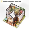 thumbnail image 2 of CUITING DIY Miniature House Kit with LED Light Creative Dollhouse Model Kit with Furniture 3D Miniature Dollhouse Kit Decorative Mini Doll House Kit Tiny Dollhouse Kit for Kids Birthday, 2 of 5